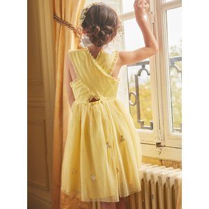 Παιδικό Φόρεμα για Κορίτσια Embroided Yellow