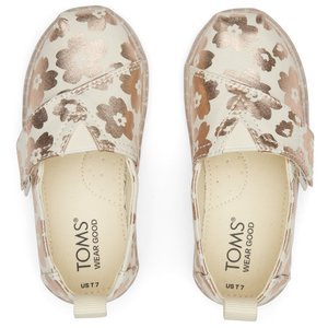 Βρεφικά Παπούτσια Toms για Κορίτσια Gold Flowers