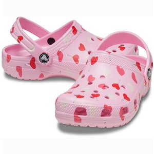 Crocs Crocband Βρεφικά Σαμπό Pink Hearts