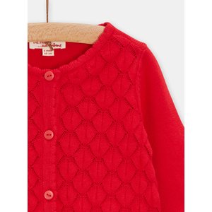 Βρεφική Ζακέτα για Κορίτσια Knitted Red