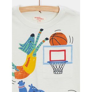 Παιδική Μπλούζα για Αγόρια White Basketball