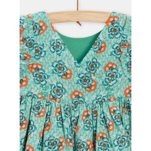 Βρεφικό Φόρεμα για Κορίτσια Green Flowers