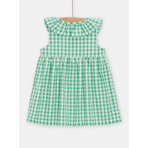 Βρεφικό Φόρεμα για Κορίτσια Green Checkered