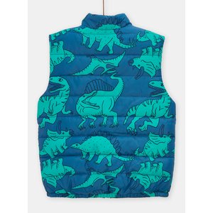 Παιδικό Αμάνικο Μπουφάν για Αγόρια Blue Green Dino