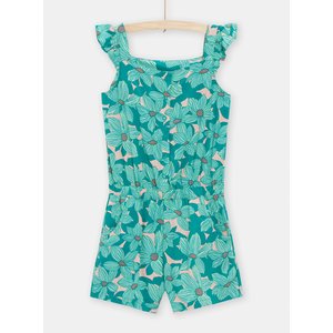 Παιδικό Ολόσωμο για Κορίτσια Blue Green Flowers