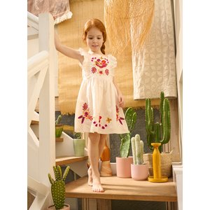 Παιδικό Φόρεμα για Κορίτσια Ecru Flowers