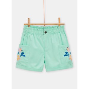 Παιδικό Σορτς για Κορίτσια Mint Flowers