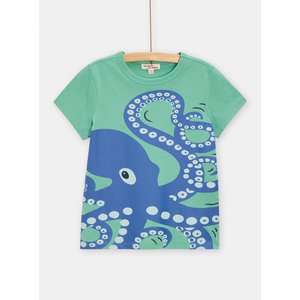 Παιδική Μπλούζα για Αγόρια Green Octopus