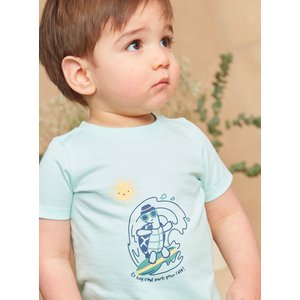 Βρεφική Μπλούζα για Αγόρια Surfing Turtle
