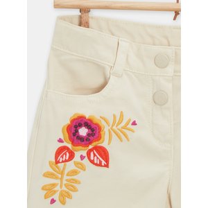Παιδικό Σορτς για Κορίτσια Creme Flowers