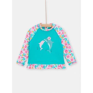 Βρεφική Αντηλιακή Μπλούζα για Κορίτσια Floral Dolphins