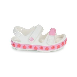 Crocs Crocband Cruiser Pet Sandal Βρεφικά Πέδιλα για Κορίτσια White (Μεγέθη 19-28)