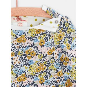 Βρεφική Μπλούζα για Κορίτσια Yellow Floral