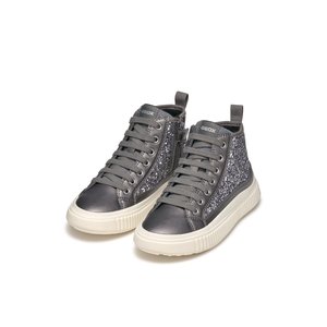 Παιδικά Παπούτσια Geox Laquinny για Κορίτσια Grey Sparkles (Μεγέθη 28-36)