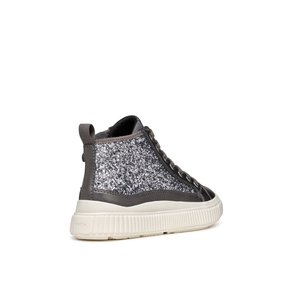 Παιδικά Παπούτσια Geox Laquinny για Κορίτσια Grey Sparkles (Μεγέθη 28-36)