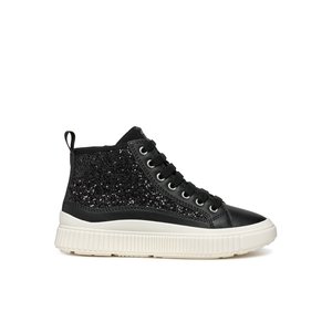 Παιδικά Παπούτσια Geox Laquinny για Κορίτσια Black Sparkles (Μεγέθη 28-36)