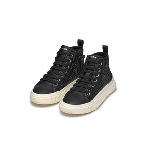 Παιδικά Παπούτσια Geox Laquinny για Κορίτσια Black Sparkles (Μεγέθη 28-36)