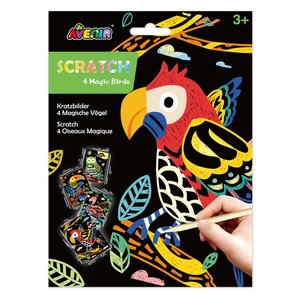 Παιδικό Βιβλίο Ζωγραφικής Avenir-Scratch Magic Birds