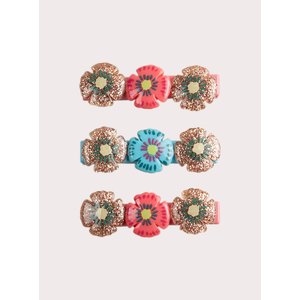 Σετ Παιδικά Κοκκαλάκια για Κορίτσια Flower Power 3 τμχ