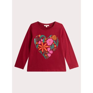 Παιδική Μπλούζα για Κορίτσια Red Flower Heart