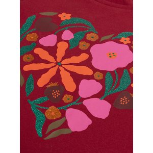 Παιδική Μπλούζα για Κορίτσια Red Flower Heart