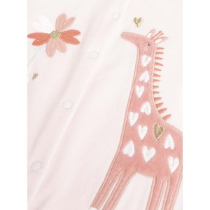 Βρεφική Πιτζάμα για Κορίτσια Pale Pink Giraffe