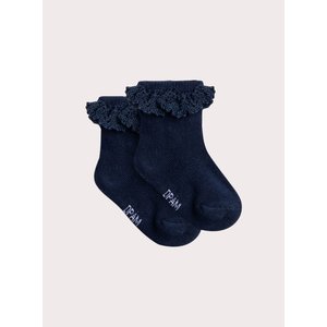 Βρεφικές Κάλτσες για Κορίτσια Navy Ruffled