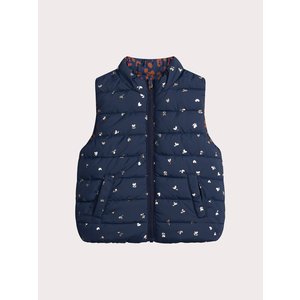 Παιδικό Αμάνικο Μπουφάν για Κορίτσια Navy Prints - 2 σε 1
