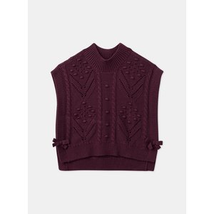 Παιδικό Πουλόβερ για Κορίτσια Burgundy Poncho