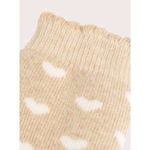 Βρεφικές Κάλτσες για Κορίτσια Beige Hearts