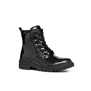 Παιδικά Παπούτσια Geox Casey για Κορίτσια Black Glitter (Μεγέθη 29-36)