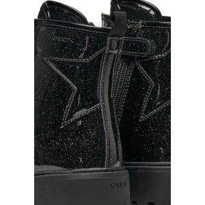 Παιδικά Παπούτσια Geox Casey για Κορίτσια Black Glitter (Μεγέθη 29-36)