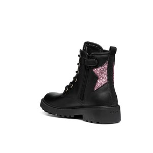 Παιδικά Παπούτσια Geox Casey για Κορίτσια Pink Star (Μεγέθη 29-36)