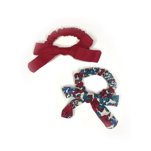 Σετ Παιδικά Λαστιχάκια για Κορίτσια Red Floral 2 τμχ