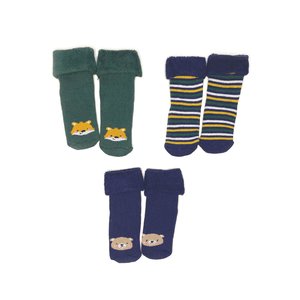 Σετ Βρεφικές Κάλτσες για Αγόρια Navy/Green Friends 3 τμχ