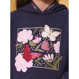 Παιδικό Φούτερ για Κορίτσια Navy Blossom