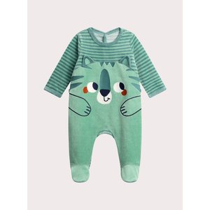 Βρεφική Πιτζάμα για Αγόρια Green Kitten