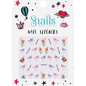 Αυτοκόλλητα Νυχιών Snails για Κορίτσια Flamingo