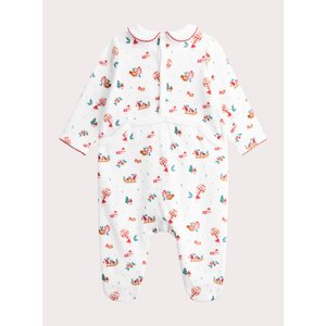 Βρεφική Ολόσωμη Πιτζάμα για Κορίτσια White Christmas