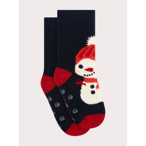 Βρεφικές Κάλτσες Unisex Navy Snowman