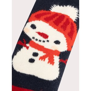 Βρεφικές Κάλτσες Unisex Navy Snowman