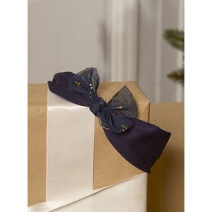 Βρεφική Κορδέλα για Κορίτσια Navy Christmas Bow