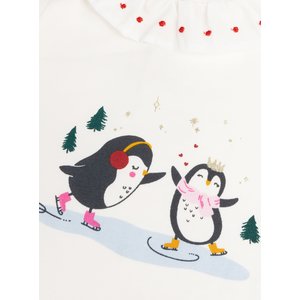 Βρεφικό Φορμάκι για Κορίτσια Ice Skating Penguins
