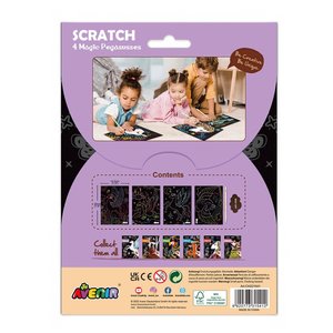 Παιδικό Βιβλίο Ζωγραφικής Avenir-Scratch Magic Pegasusses