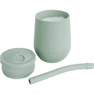 Εκπαιδευτικό Βρεφικό Ποτήρι Ezpz Mini Cup + καλαμάκι Sage Πράσινο