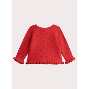 Βρεφική Ζακέτα για Κορίτσια Red Knit
