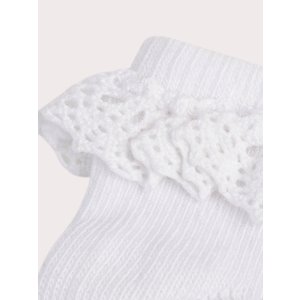Βρεφικές Κάλτσες για Κορίτσια White Ruffles