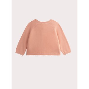 Βρεφική Ζακέτα για Κορίτσια Dusty Pink Embroidered