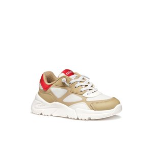 Παιδικά Παπούτσια Geox Loftus για Αγόρια Beige/White (Μεγέθη 25-36)
