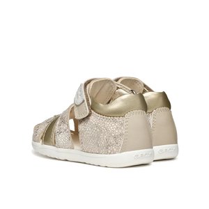 Βρεφικά Παπούτσια Geox Macchia για Κορίτσια Beige Sparkles (Μεγέθη 19-26)